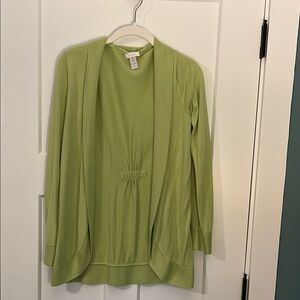 Size 0 Chico’s Green cardigan